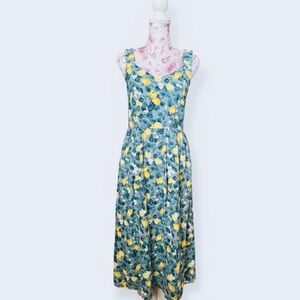 Dip Lemon Print Midi Dress